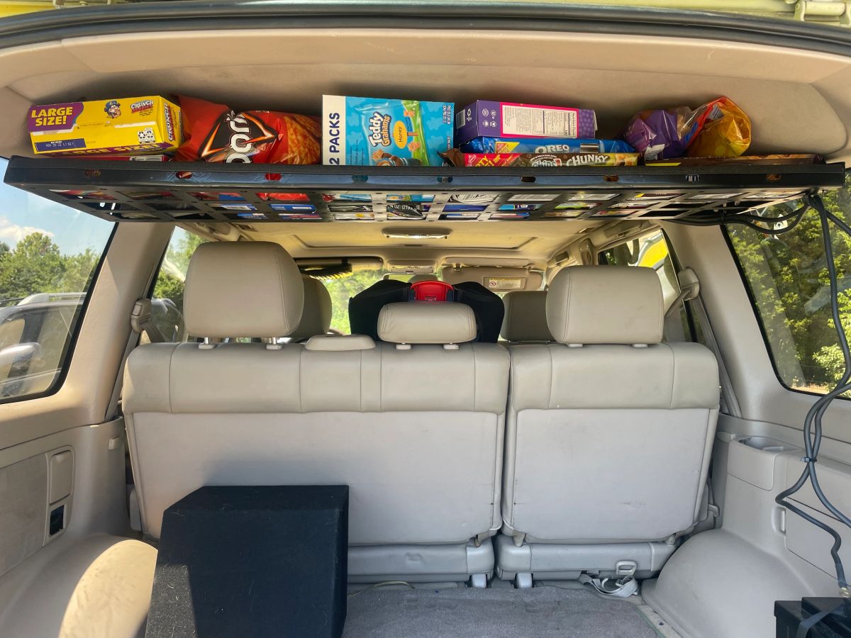 Big Slack Off Road Land Cruiser 100 3rd row cargo rack attic