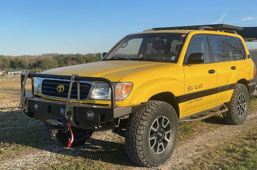 Big Slack Off Road Land Cruiser / LX470 front bumper, brush guard and winch mount