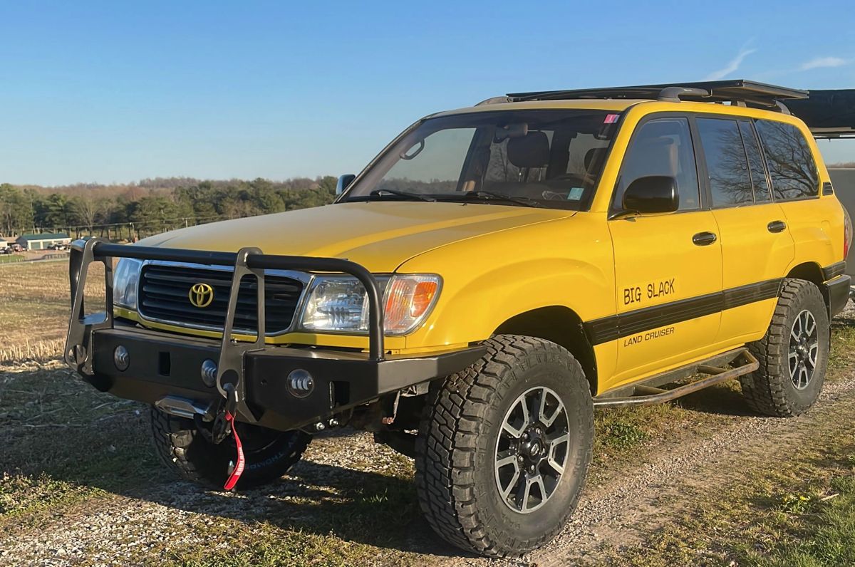 Big Slack Off Road Land Cruiser / LX470 front bumper, brush guard and winch mount