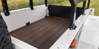 Slack Wagon cargo bed with composite deck boards and rack uprights